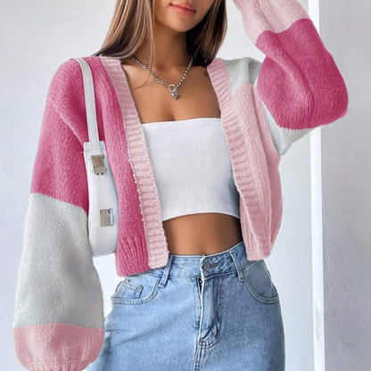 Striped Long Sleeve Cardigan Sweater