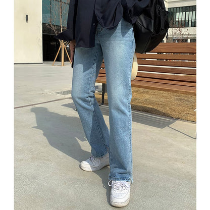 Mens Summer Korean Loose Jeans