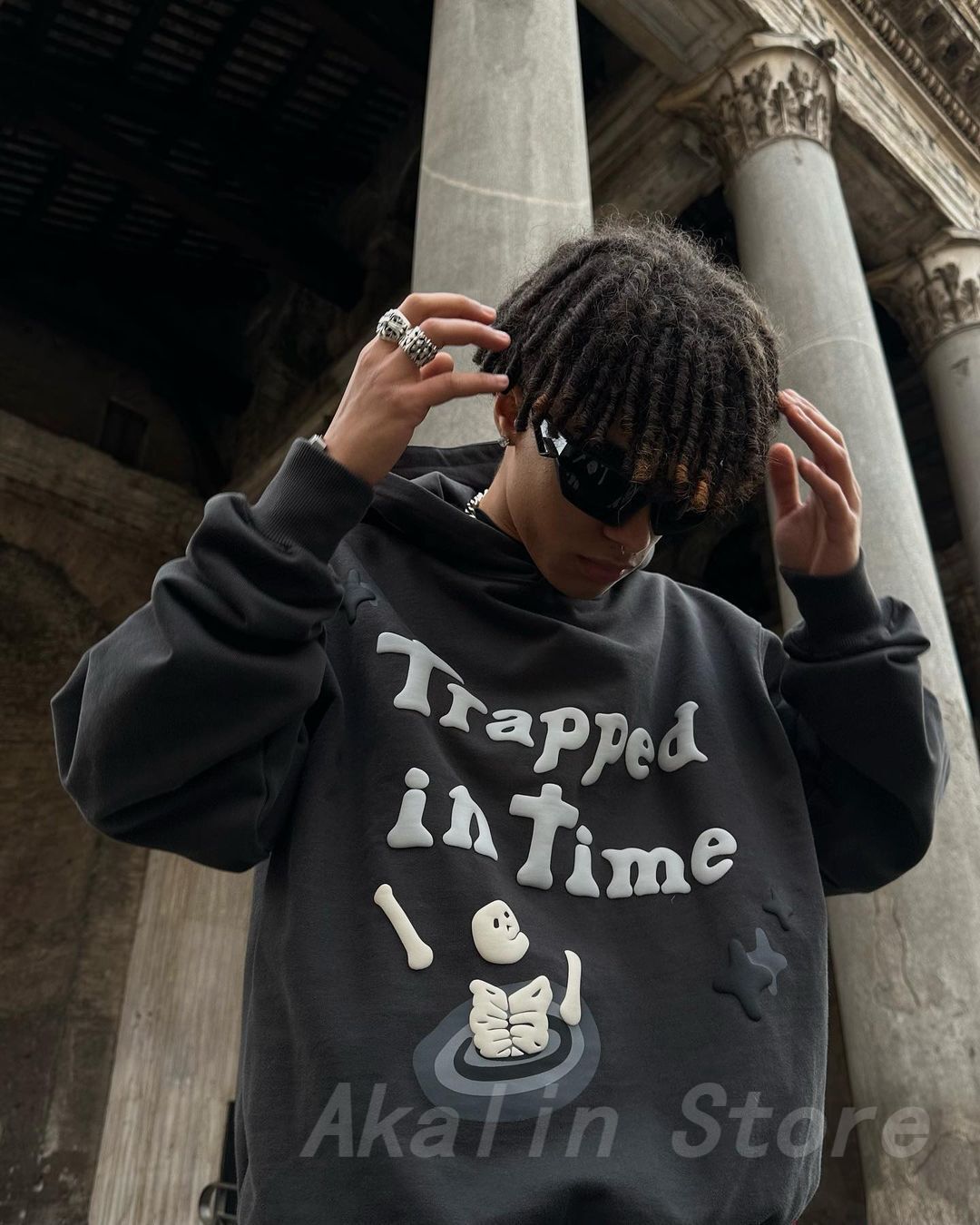 Bubble Art Style Graphic Hoodie
