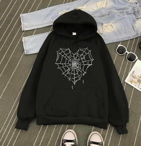 Spider-web Design Hoodies