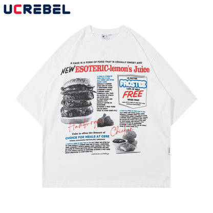 Men's Hamburger Graphic Cotton Tee