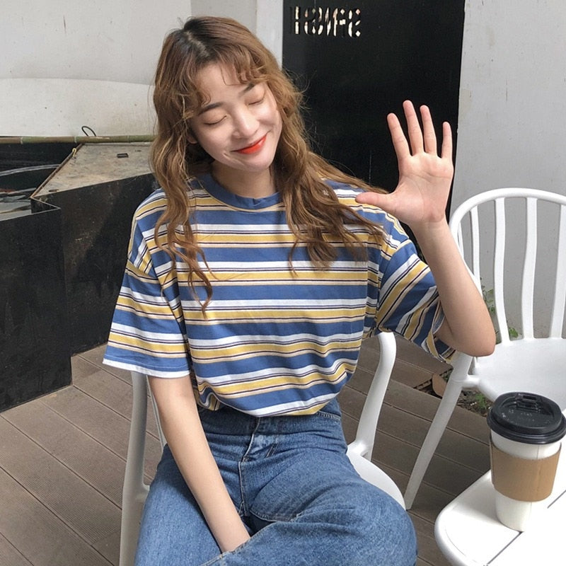 Summer Stripe Casual Tee