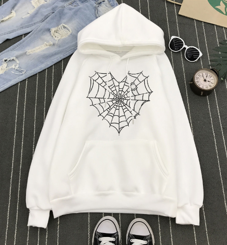 Spider-web Design Hoodies