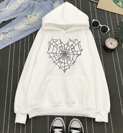 Spider-web Design Hoodies