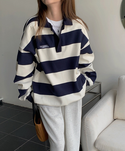 Retro Polo Collar Sweater