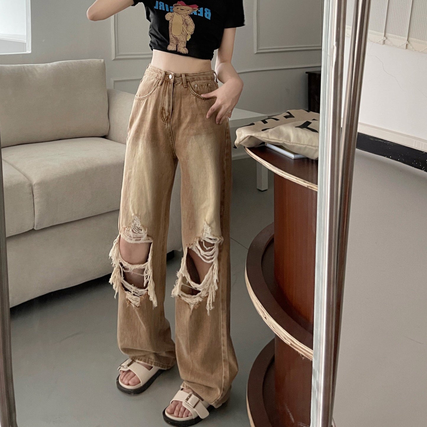 Chic Retro Straight Pants