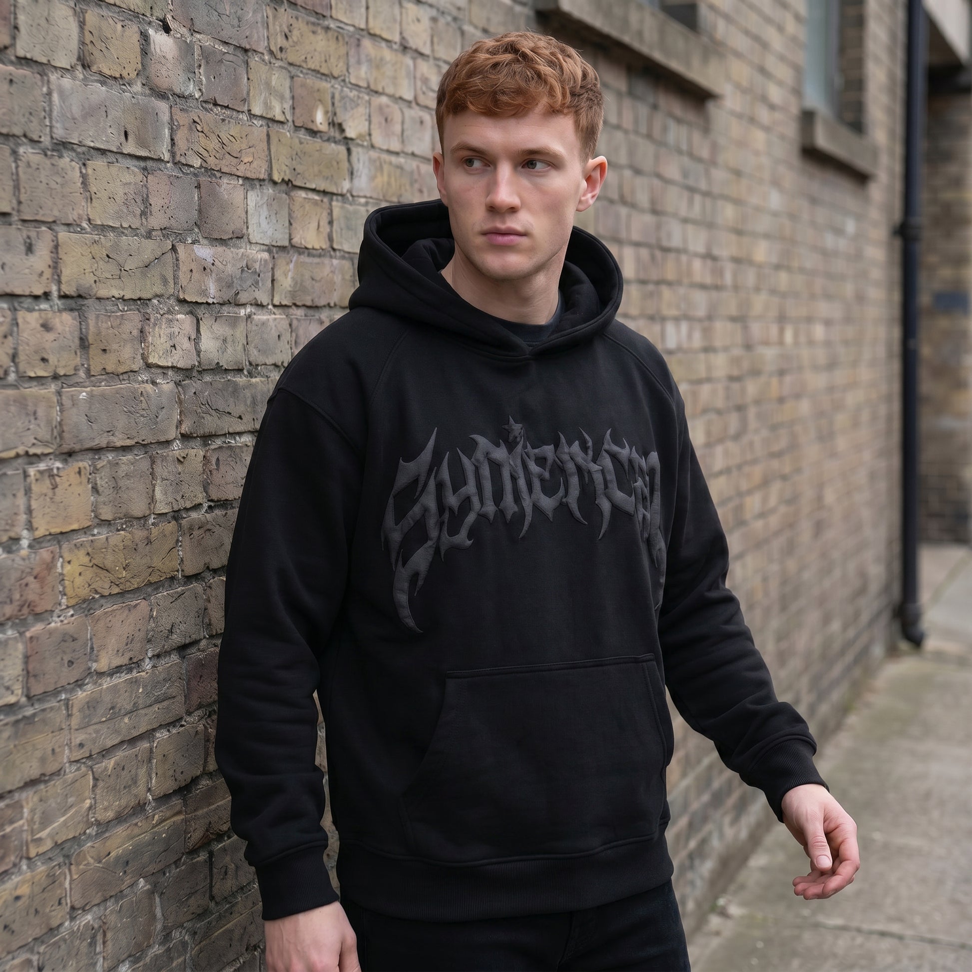 Vintage Gothic Synical Hoodie — lifestyle outdoor